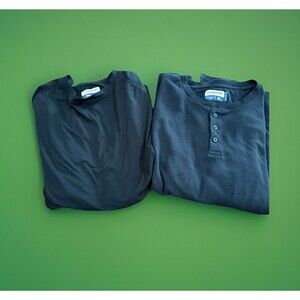 BIG & TALL Magellan Outdoors TWO Shirts BUNDLE Size 2XL Black Long Sleeved GUC